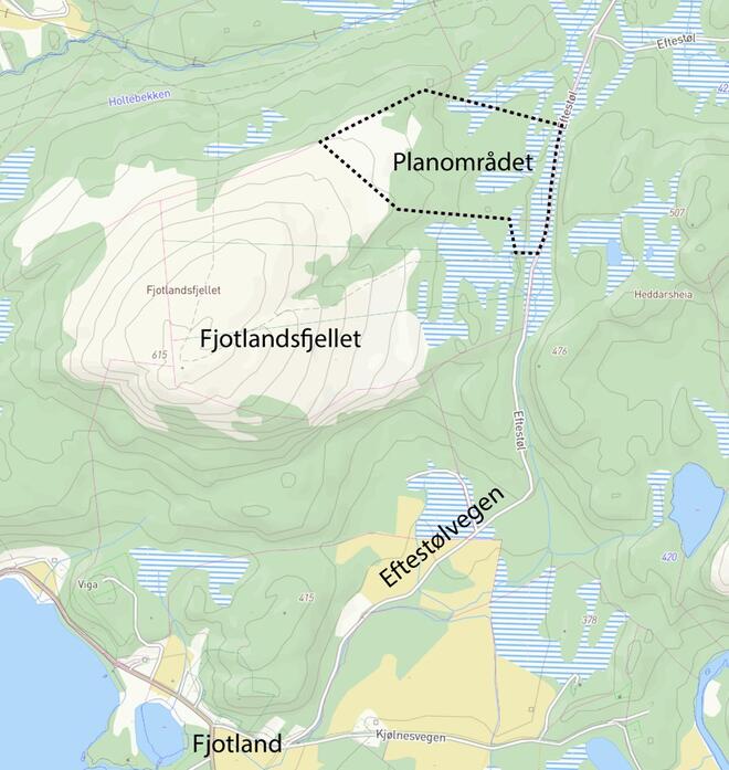 Oversiktskart med plassering av planområde