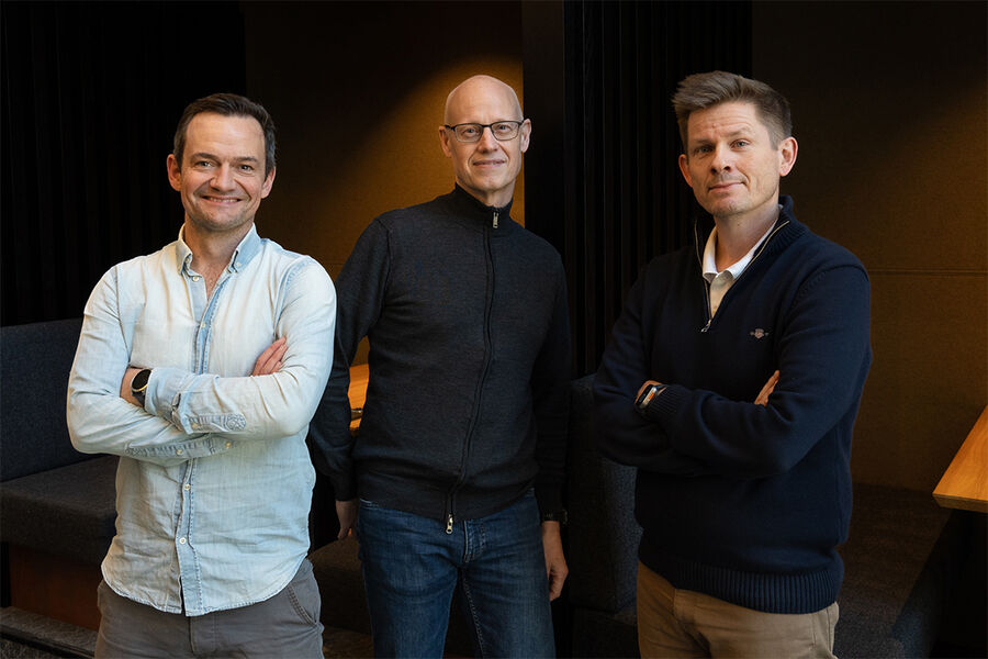 Nøkkelressurser i Advansias satsning på Systematisk ferdigstillelse og kvalitet. Fra høyre: Gruppeleder SF Christian Brødsjø, Prosjektleder SF Per-Ivar Mikkelsen, og Prosjektleder systematisk FDVU-innsamling Espen Iversen. elvin jamakosmanovic