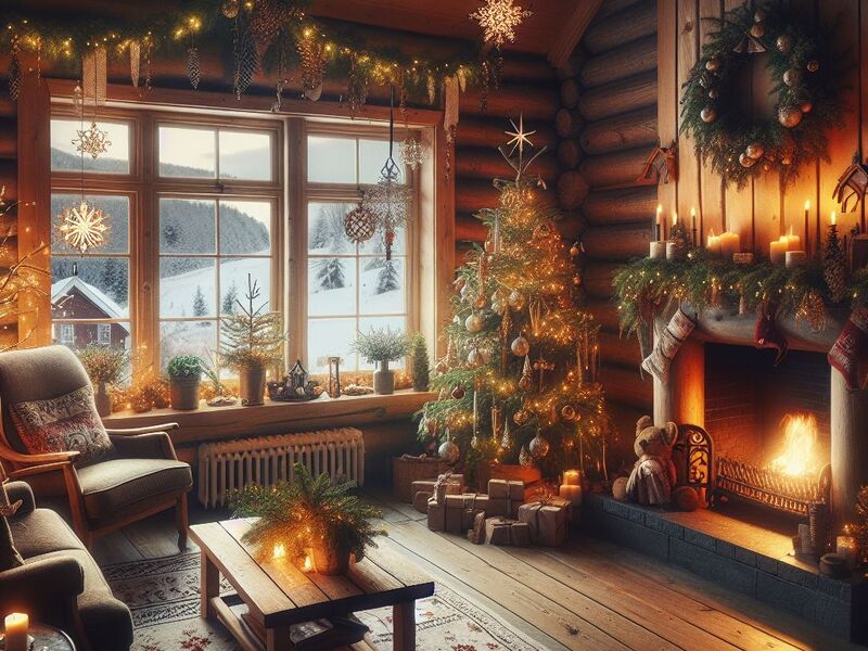 KI generert bilde av julestemning