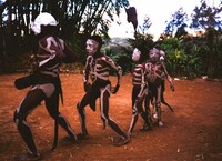 Scelleton dance by the Jiwaka tribe in Papua New Guinea