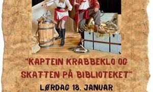 Plakat for forestilling Skiptvet bibliotek 18.1.25