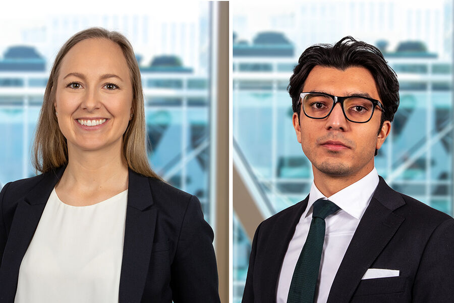 Ea Herstad Øverås og advokatfullmektig Tayyab Ali Butt. Foto: Deloitte Advokatfirma.