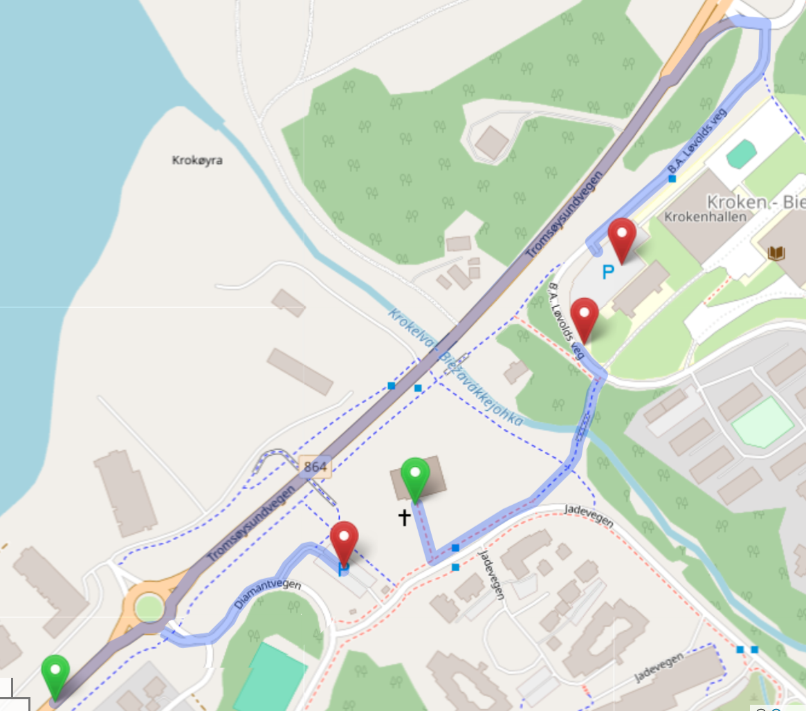 Parkering Kroken kirke