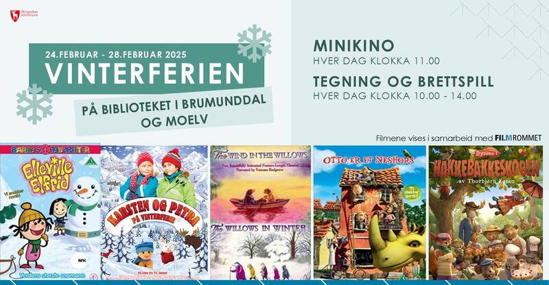 bilde av filmer til visning i vinterferien
