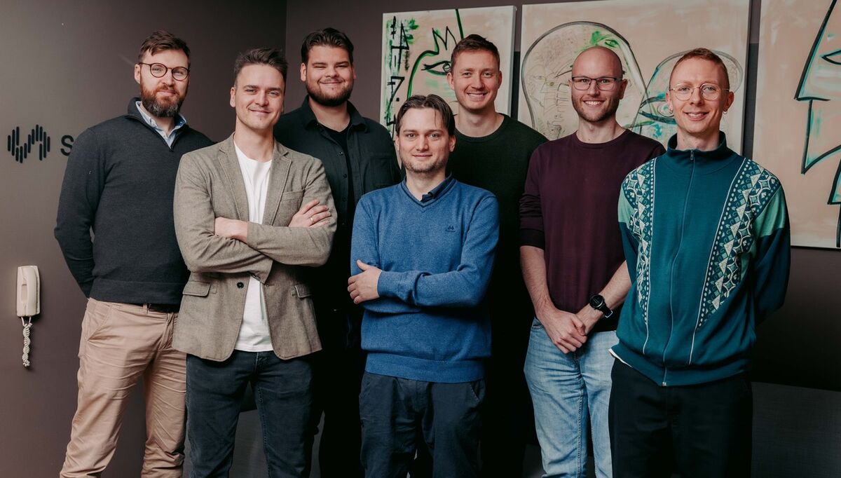 Fra venstre: Elias B. Hagen, Ole Johan A. Bjerke, Martin Bjerke, Jon Nordby, Henrik Grini, Lars Henry Berge Olsen (Norsk Regnesentral), Martin Tveten (Norsk Regnesentral).