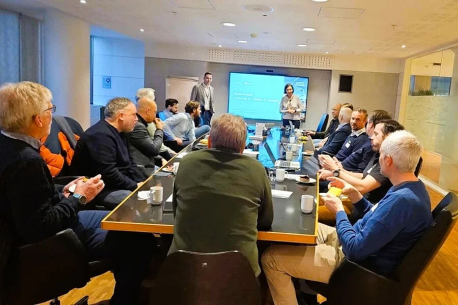 Engasjerte Integra medlemmer fikk samspillsveilederen presentert på frokostmøte i Næringslivets Hus. Foto: Integra