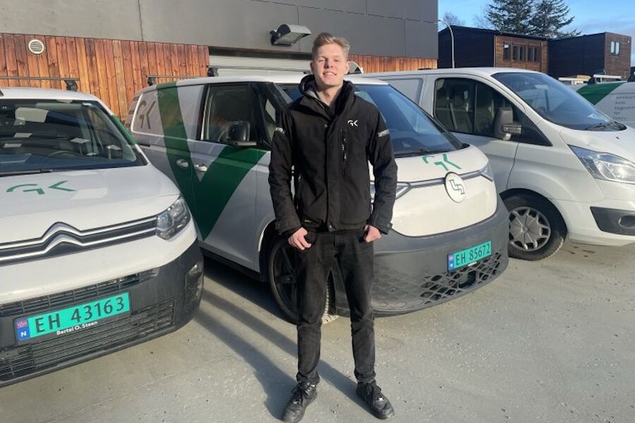 Byggautomasjonslærling i GK Johan Ottar Røyseth. Foto: GK