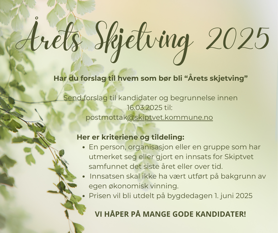 Årets skjetving 2025