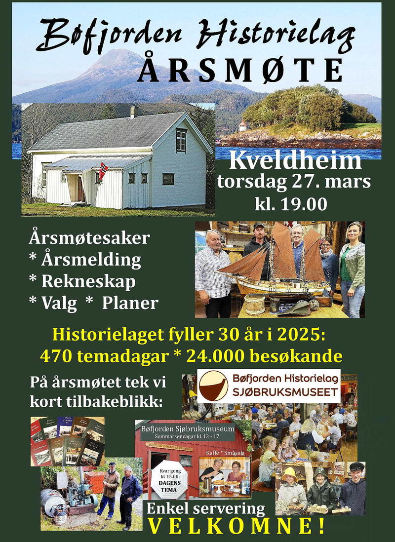 Årsmøte Bøfj Hist PLAKAT