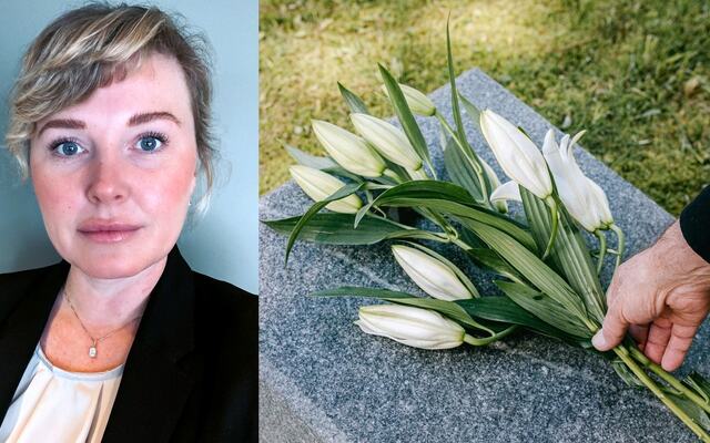 bilde av Sandra Farestveit og en lilje