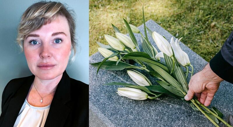 bilde av Sandra Farestveit og en lilje