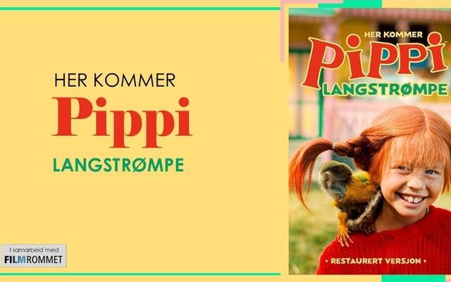 bilde av omslaget til filmen Her kommer Pippi Langstrømpe