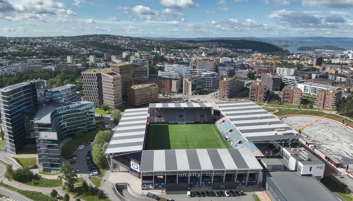 Anlegget bygges på taket av stadion i