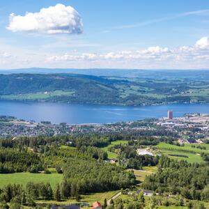 Ringsaker utsikt mot Mjøsa