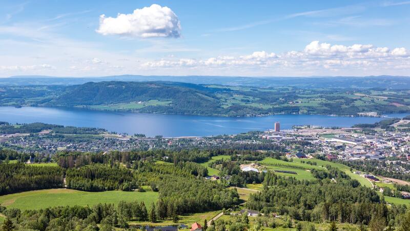 Ringsaker utsikt mot Mjøsa