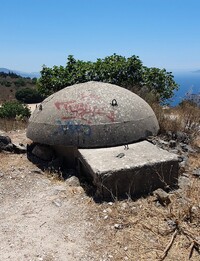 Bunker on a hilltop in Sarande in Albania 