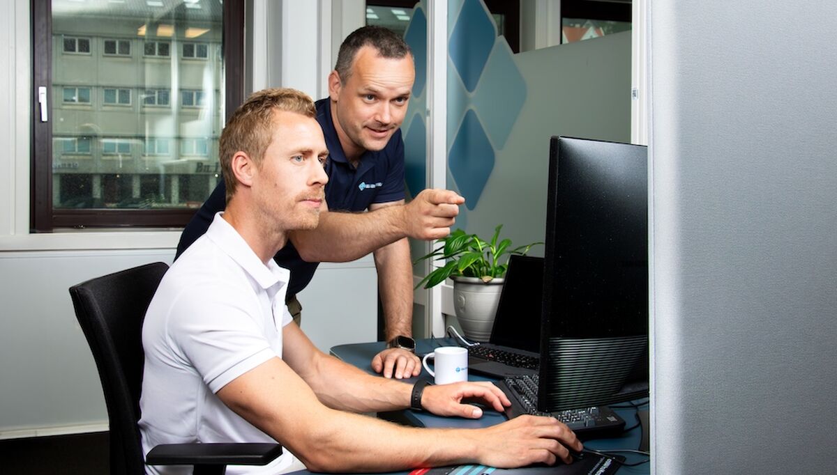 Alexander og Joakim fra Em systemer (foto: Em systemer)