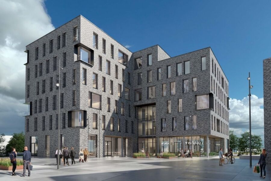 Næringsbygg i Bodø med BREEAM-NOR Excellent-sertifisering. Ill: Hundholmen byutvikling