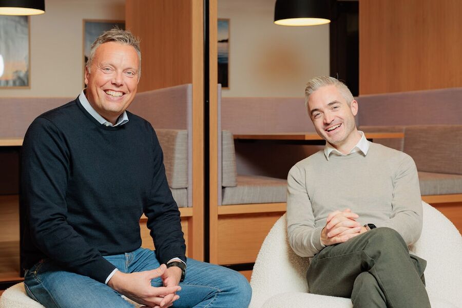 Even Gjesdal, administrerende direktør i Noova Energy Systems og Energy Controls gründer og daglig leder Tommy Hagenes.