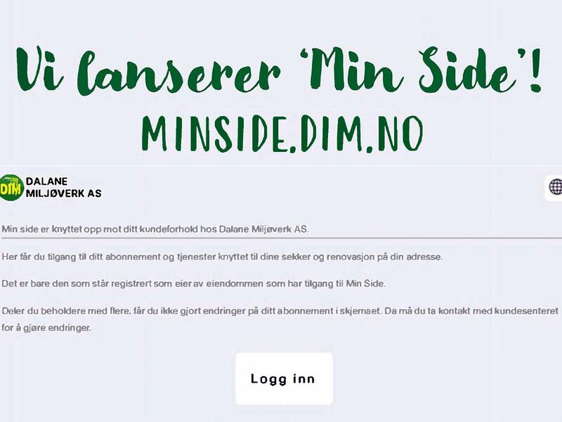 Informasjon om min side