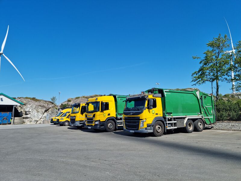 Sommerlig bilde av bilene