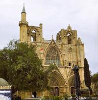 The Lala Mustafa Pasha Mosque in Famagusta, Northern Cyprus. 