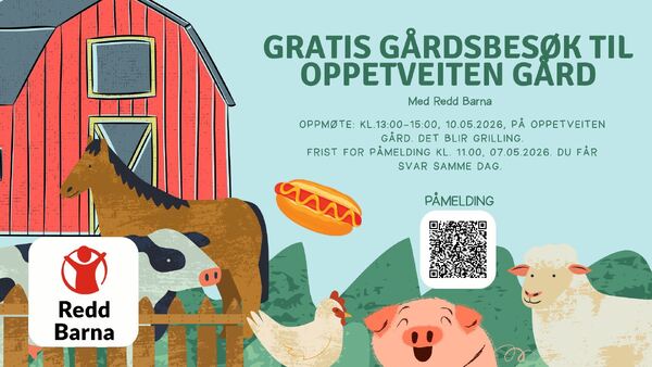 Redd Barna Gårdsbesøk på Oppetveiten Gård