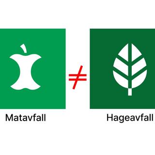 Matavfall er ikke Hageavfall, og omvendt