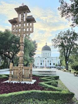 Metropolitan Cathedral of Christ`s Nativity in Cathedral Park, Chisinau, Moldova.