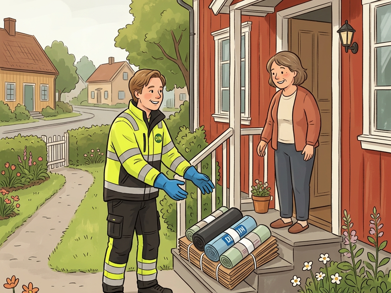 Tegning av sekkeutdeling