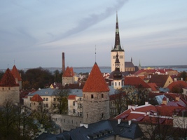 Tallin,harbour,Sant Olav Church